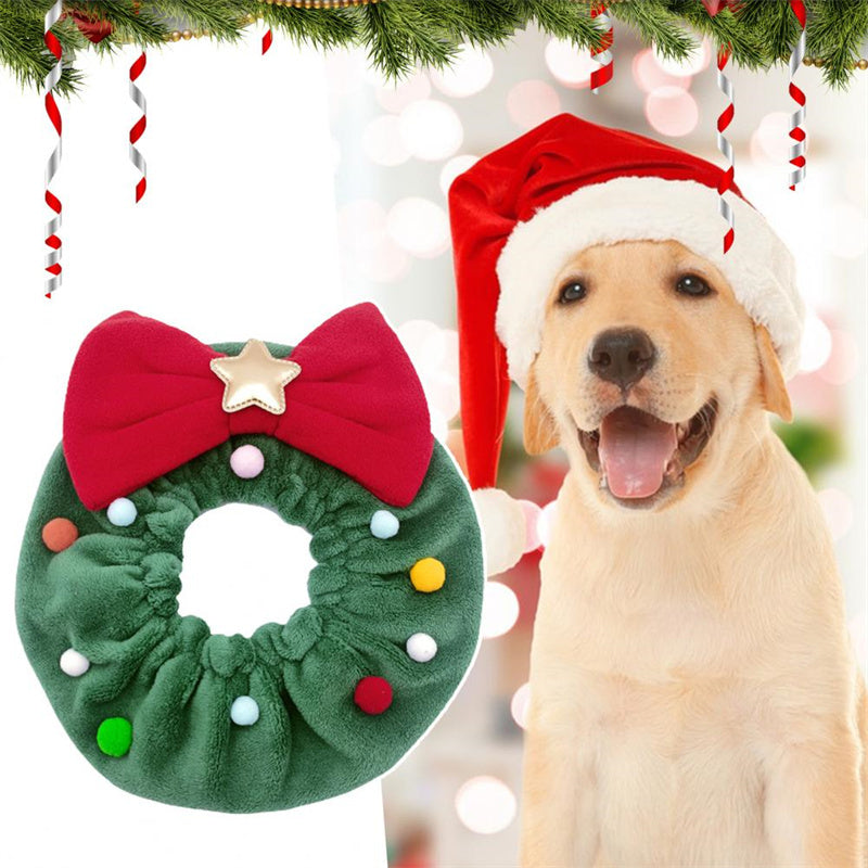 Collar con lazo para mascotas de Navidad, agradable para la piel, bufanda navideña para mascotas, lavable, correa para el cuello para perros, accesorio para fotos, suministros para mascotas